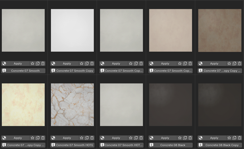 MLOStudio Material Editor with material controls and previews